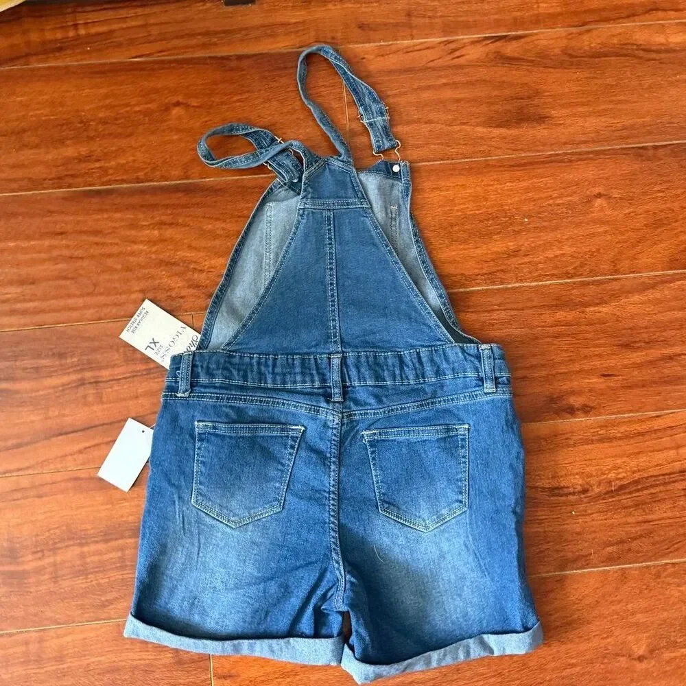 Kids Girls Denim Blue Shorts L